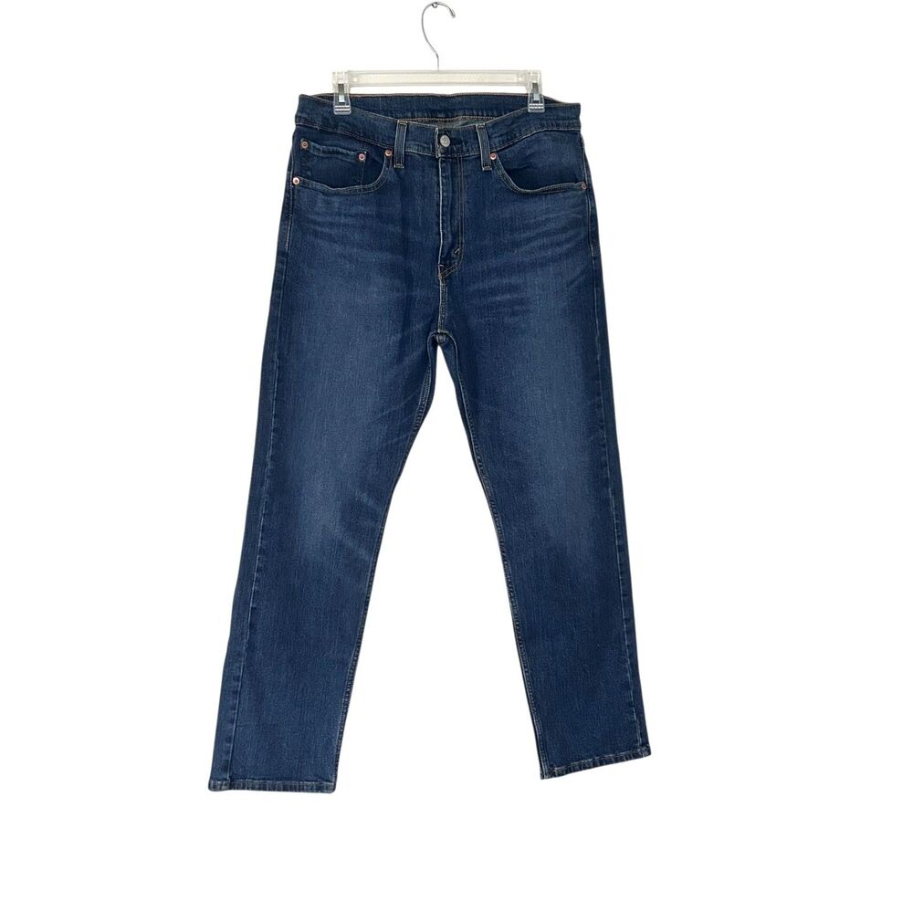 Levi’s 505 Men’s Straight Leg Jeans W34 L30 Medium Dark Wash Stretch Denim